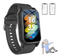 BoluDukNN Alarma De Caídas para Personas Mayores, Rastreador GPS para Personas Mayores con Demencia, Detección De Caídas Y Llamada De Emergencia, Videollamada 4g HD, Resistencia Al Agua Ip67 Black