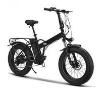 BoluDukNN Bicicleta Eléctrica De 20 Pulgadas con Neumáticos Anchos, Plegable, con Faros LED Y Pantalla LCD, Doble Freno De Disco, Ideal para Ciudad O Montaña (para Adultos Unisex)