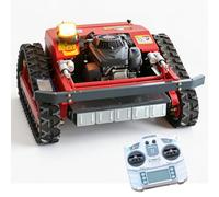 BoluDukNN Cortacésped Oruga a Control Remoto - Motor De Gasolina 224 CC, Ancho De Corte 550 Mm, Capacidad De Pendiente 45°, Arranque Eléctrico + Arranque Manual, para Terrenos Empinados