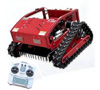 BoluDukNN Cortacésped Oruga con Mando a Distancia - Motor Gasolina 9cv 224cc 4 Tiempos, Ancho De Corte 55cm, Pendiente 60°, Luces LED, para Terrenos Inclinados, Huertos Y Uso Comercial