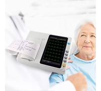 BoluDukNN Electrocardiógrafo Portátil - Monitor Cardíaco De 7 Pulgadas, Electrocardiógrafo De 12 Derivaciones Y 3 Canales con Pantalla LCD a Color, para El Control De Signos Vitales