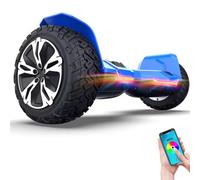 BoluDukNN Hoverboards Todoterreno De 8,5 Pulgadas, Patinete Autoequilibrado De Dos Ruedas, Función De Control Mediante Aplicación, Bluetooth Integrado con Luces LED Y Potente Motor Blue