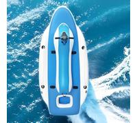 BoluDukNN Lancha Motora Eléctrica, Moto Acuática Hinchable con Motor De 700 W Y Hélice Subacuática, Lancha Hinchable Motorizada 3 En 1, para Aventuras En La Piscina Y Snorkel