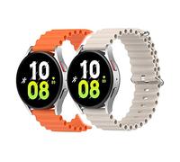 BoLuo 2 Pcs Correa Reloj para Garmin Forerunner 255 Music/Garmin Forerunner 255,22mm Bandas Silicone Reloj Brazalete para Garmin Venu 2 /Garmin Vivoactive 4 / Coros Apex 46mm Watch (beis amarillo)