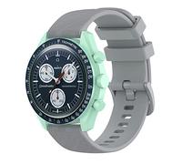 BoLuo 20mm Correa de Reloj para Omega Swatch, Bandas Correa Silicone Reloj Brazalete Correa para Garmin Venu 2 Plus/Vivomove Sport/Huawei Watch GT3 42mm/ Coros Pace 2/ Coros Apex 42mm (gris)