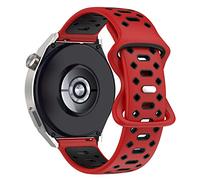 BoLuo 22mm Correa Reloj para Huawei Watch GT3 Pro 46mm / Huawei Watch GT Runner, Bandas Correa Silicone Reloj Brazalete Correa para Huawei Watch 3/ Watch 3 Pro/Huawei Watch GT3 46MM (negro rojo)
