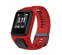 BoLuo Correa para Tomtom 4,Bandas Correa Repuesto,Correas Reloj, Silicona Reloj Recambio Brazalete Correa Repuesto Strap Wristband para TomTom Adventurer/Golfer 2/Runner 2/3 Running Watch (rojo)