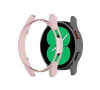 BoLuo Funda Silicona para Galaxy Watch 4 40mm, Funda Caso Smartwatch Protectora Cover,Funda Reloj Ultra PC TPU Case Protectora para Samsung Galaxy Watch 4 40mm SM-R860 Watch Accessories (Oro Rosa)