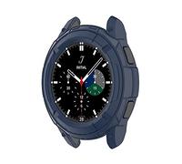 BoLuo Funda Silicona para Galaxy Watch 4 Classic 46mm,Funda Caso Smartwatch Protectora Cover,Funda Reloj Ultra Clear TPU Case Protectora para Galaxy Watch 4 Classic 46mm Accessories (Deep Blue)