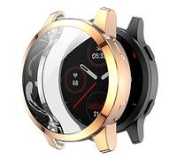 BoLuo Funda Silicona para Garmin Venu 2S,Funda Caso Smartwatch, Flexible Protectora Cover,Funda Reloj Ultra Clear TPU Case Protectora para Garmin Venu 2S / Vivoactive 4S Accessories (Oro Rosa)