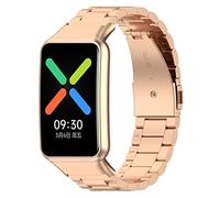 BoLuo Reloj de Correa para Oppo Watch Free Band, Bandas Correa Repuesto Strap Correas Reloj Genuine Acero Inoxidable Bracelet Recambio Brazalete Correa Strap Wristband para Oppo Watch Free (rosa)