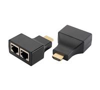 Bolwins C26CS 1080P - Extensor de Red (2 Unidades, HDMI a RJ45, 30 m, LAN, Ethernet Cat5e, CAT6, transmisión sin pérdidas de hasta 30 Metros, Compatible con la Interfaz de vídeo de hasta 60 Hz 1080p