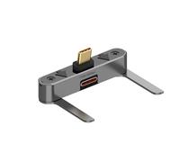 Bolwins C78 USB-C Adapter Handyhalter PD 240W Typ C 40Gbps 8K Video klappbar für Smartphone Tablet Laptop Plug and Play Compact Aluminium Grau