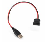 Bolwins P52 Cable de alimentación USB a SATA P52S de 2,5 Pulgadas, Cable de alimentación USB para Disco Duro PC SATA, Compatible con el estándar Serial ATA, USB Macho a SATA de 15 Pines