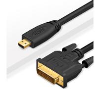 Bolwins R08S Micro HDMI a DVI Cable - HDMI D macho a DVI-D 24+1 macho chapado en oro, longitud del cable: 1,8 m