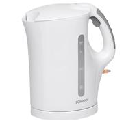 Bomann Calentador de agua, hervidor de 1,7 l con apagado automático y manual, filtro de cal extraíble, máximo 2200 vatios, hervidor blanco, WK 5011 CB