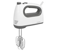 Bomann HM 6054 CB Hand Mixer/Hand Mixer with 5 Speed Levels, Turbo Level and Eject Button, Stainless Steel Wire and Dough Hook Included, White/Grey