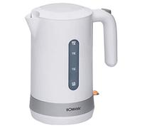 Bomann WK 5012 CB - Hervidor de agua eléctrico, capacidad 1,8 l, 2200 W, color blanco y plata