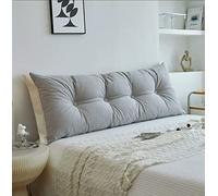 BOMATY Cojín grande para respaldo de lectura, almohada de lectura y TV, almohada de apoyo para la espalda, almohada de apoyo para cabecera con funda de bolsillo para cama, sofá, silla