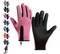 Bomaze Winter Gloves, Touch Screen Warm Gloves, Waterproof & Windproof Thermal Glovess Unisex (Pink,S)