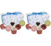 Bomb Cosmetics Derretir De Baño Envuelto Para Regalo, Contiene 6 Piezas, 70 G En Total, Chocolate Ballotin, Chispas De Chocolate Con Menta (Paquete de 2)