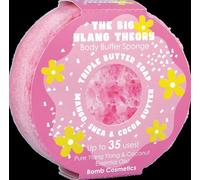 Bomb Cosmetics Esponja con infusión de jabón corporal 2 en 1, exfoliante, hidratante, triple mantequilla, con jabón en el interior de la teoría Big Ylang