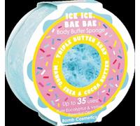 Bomb Cosmetics Esponja con infusión de jabón corporal 2 en 1, exfoliante, hidratante, triple mantequilla, con jabón en el interior de hielo