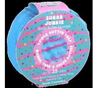 Bomb Cosmetics Esponja con infusión de jabón corporal 2 en 1 para limpiar, exfoliar, hidratar, triple mantequilla, con jabón en el interior de Sugar Junkie