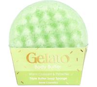 Bomb Cosmetics Esponja de jabón de mantequilla triple para cruasán y pistacho