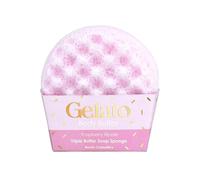 Bomb Cosmetics Raspberry Ripple Gelato Body Buffer Triple Esponja de jabón de mantequilla