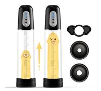 Bomba Automática con Anillo para Hombres, Bomba de Pene Eléctrica con 5 Niveles de Succión, para el Pene, Juguete Sexual Recargable con 2 Fundas