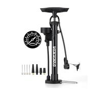 Bomba Bicicleta VOGORA con Manómetro Superior, inflador Bicicletas para Válvulas Presta y Schrader, hinchador Bicicleta Plegable Estable, Inflado Rápido para Bicis de Carretera y MTB, Garantía 2 Años