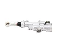 Bomba cilíndrica hidráulica Universal PolyGen con Cuerpo de Metal Plateado y Perno Banjo de 10 mm, se Adapta a Motores de 50-250 para frenado Trasero en Motos de Cross, Pit