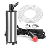 Bomba de Aceite DC 12V Bomba de Agua Bomba Sumergible Bomba Diesel de Combustible Bomba Gasoil con Manguera 5m, Bomba Aceite para Motor Coche, Caravana, Barco Marino (51mm Enchufe de mechero)