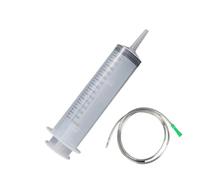 Bomba de aceite de jeringa grande - Tubo flexible de 1 m para alimentación de animales domésticos, transferencia de nutrientes hidropónicos y medición de fluidos (150 ml)