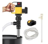 Bomba de aceite de tambor eléctrica inalámbrica, bomba de transferencia de combustible portátil de 1000 W con batería de 36 V y manguera, elevación de 7 m, velocidad de 12000 r/min, 3 velocidades