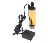 Bomba de aceite eléctrica 24v para Dayi 51mm Diesel Fuel Water Transfer Pump With 3.1m Steel Wire Hose and Removable Filter Gold Black (A)