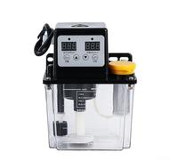 Bomba de aceite lubricante automática, bomba de engranaje de aleación de 110V 28W con depósito de 1L/2L para sistema de lubricación de máquina CNC, pantalla electrónica y control de temporizador (1L)