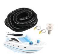 Bomba de achique - Manguera de drenaje flexible de PVC, manguera de descarga con abrazaderas y accesorios | Kit de manguera de bomba de achique de PVC, fuerte resistencia a la alta presión, accesorios