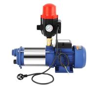Bomba de agua 230v 2500w Bomba de jardín automotriz Bombas centrífugas eje de acero inoxidable 2850 RPM interruptor térmico de protección del motor, con botón de presión y manómetro