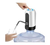 Bomba de agua automática for botellas, dispensador portátil succión en barril plegable eléctrico USB for el hogar, bomba mineral escritorio para principiantes uso de bricolaje(Black)