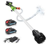 Bomba de agua con 2 baterías, bomba de agua inalámbrica, capacidad máxima de extracción 3000 L/h y altura de extracción de 10 m, bomba de presión sumergible compatible con batería Makita de 18 V para