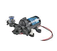 Bomba de agua de 12 V 10 l/minuto 2,8 bar con prefiltro y membrana de 3 compartimentos