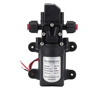 Bomba de agua de 60 W, 12 V, bomba de agua a presión, bomba de membrana automática, alta presión 5 L/min, 9,9 x 16,7 cm
