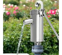 Bomba de agua de acero inoxidable Bomba de mano Bomba de mano Bomba de agua manual Bomba de succión de agua manual Bomba de agua agitada para agua subterránea de hasta 10 m de profundidad
