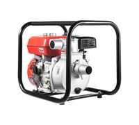 Bomba de agua de gasolina de 7,5 CV, 4 tiempos, 26 m³/h, caudal de 30 m, entrada y salida de 2 pulgadas, tiempo de funcionamiento de 5 horas, arranque por cable - para agricultura, riego, drenaje