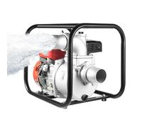 Bomba de agua de gasolina de 7,5 CV de 4 tiempos, 35 m³/h de caudal, 30 m de altura de extracción, 3 pulgadas de entrada/salida, 5 h de tiempo de funcionamiento, arranque por cable - para agricultura