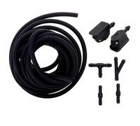 Bomba de agua de lavado Boquilla de pulverización para limpiaparabrisas de coche, ajustable, de 4 vías, con brazo de 8 mm/9 mm. Motor Bomba de Lavado Parabrisas(1SET)