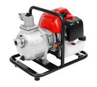 Bomba de agua de motor de 2 tiempos, riego de jardín potente, bomba de gasolina portátil de 43 cc, caudal 135 l/min descarga 30 m, para paisaje, drenaje, estanque, refrigeración silenciosa