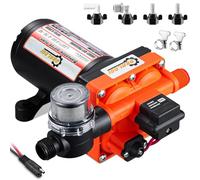 Bomba de agua dulce RV 12 V CC 5,5 GPM 60 PSI con interruptor automático de presión bomba de diafragma autocebante para autocebado para autocaravana, yate, riego agrícola
